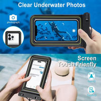 Étui de téléphone portable étanche compatible pour le sport, en PVC scellé, avec écran tactile sous-marin, pochette flottante pour la natation et la plongée