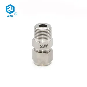 Union 1/2NPT Male Compression Fitting Tube Connector Ferrule SS316