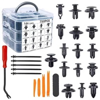 Kit de 750 attaches universelles pour voiture avec 16 types de fixations pour carrosserie, panneaux de porte, garnitures intérieures, ailes - Fabriqué en Chine