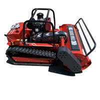 Tondeuse à gazon industrielle à chenilles diesel avec télécommande pour différents types d'herbe, idéale pour les jardins, les fermes et les parcs