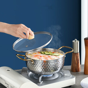 Olla Multifuncional <span class=keywords><strong>de</strong></span> Acero Inoxidable para Fideos Lamian, Apta para Sopa <span class=keywords><strong>de</strong></span> Mariscos Diaria, Olla para Fideos Instantáneos en Casa y al Aire Libre - Product Image 3