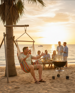 Fauteuil suspendu en toile confortable pour l'intérieur et l'extérieur, idéal pour le jardin, le balcon et le salon - Product Image 6