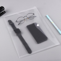 Bolsa de Almacenamiento de Archivos con Logotipo Personalizado, Transparente, Tamaño A4, con Hebilla, para Guardar Pruebas y Documentos