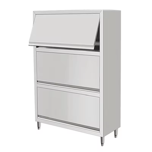 Customized Four-Door Stainless Steel 304 Commercial Kitchen Storage Cabinet with Cleaning Equipment Food <b>Cupboard</b> Drawer - Product Image 1