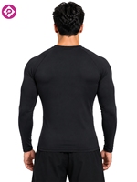 Haut de sport pour homme en polaire chaud à manches longues avec logo personnalisé, grande taille, color block, haute élasticité, compression