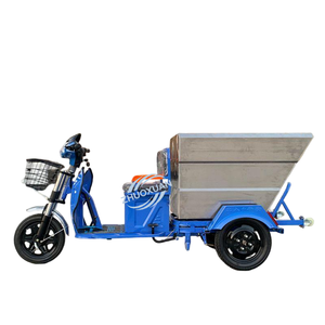Camion de transfert de déchets électrique à trois roues, carrosserie ouverte, 400L, acier inoxydable, 48V, charge utile 100-200kg, autonomie 50-70km, 501800W - Product Image 2
