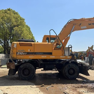 Excavatrice sur pneus Hyundai 210W-7 de 21 tonnes d'occasion avec moteur Cummins, boîte de vitesses et pompe - Bonnes affaires, stock d'occasion - Product Image 2