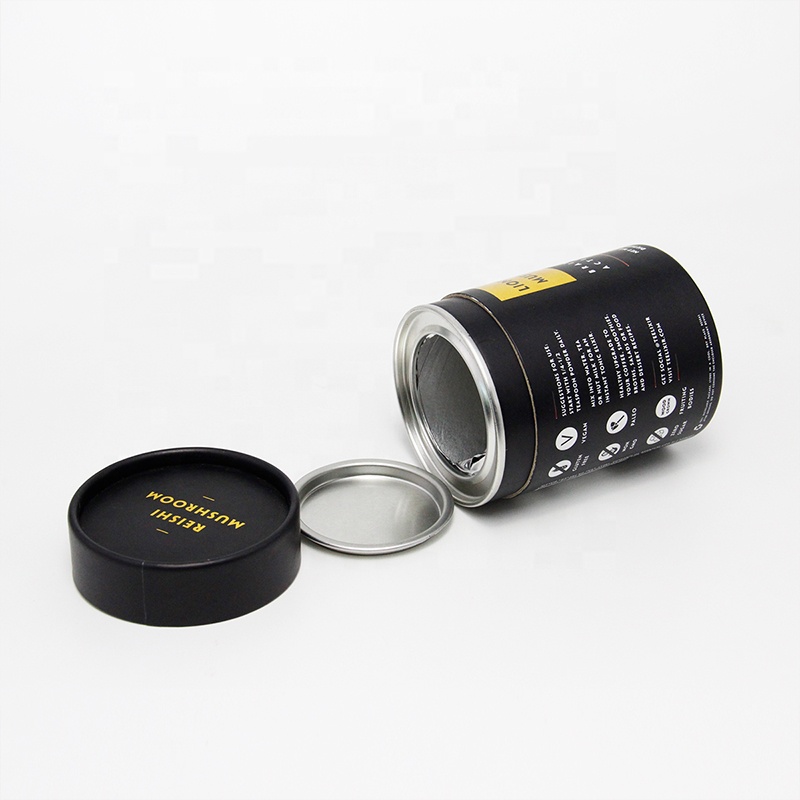 Упаковочная коробка из крафт-бумаги для пищевой бумаги с металлической крышкой, пищевая упаковка для орехов