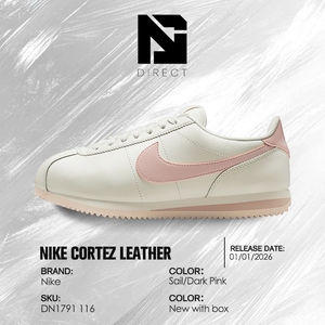 Chaussures décontractées de printemps respirantes à lacets en cuir 'Sail Dark Pink' de Nike - Product Image 6
