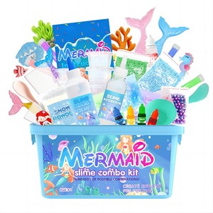 Nuevo Set de Slime de Sirena Azul Océano para Niños, Juguete de <span class=keywords><strong>Plastilina</strong></span> DIY de Verano con Herramientas de Plástico para Uso Unisex - Product Image 1