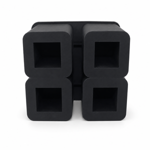 Bac à glaçons en silicone à 4 cavités, qualité alimentaire, souple, durable, cavités carrées, OEM ODM disponible - Product Image 4