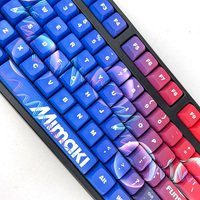 2025 Mechanical Keyboard Technology Factory 68keys and Keycaps Pbt Caps 5 Sides Print Original Height Keycaps Diy Sublimation