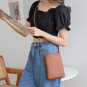 Factory Supplier Leather Crossbody Purse Women Cell Phone Bag Ladies Messenger Shoulder Handbag Wallet Traavel Shopping Pouch