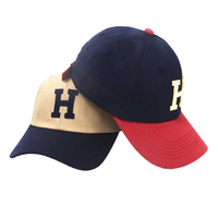 Groothandel Op Maat Unisex Golfpet 6 Panelen 3D Borduurwerk 'H' Letter Baseball Cap Gekleurde Gebogen Klep Verstelbare Pasvorm Velours Standaard