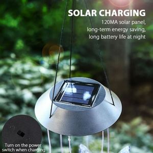 Solar <b>LED</b> Wind Chime Color-Changing Plastic Crystal <b>Ball</b> Patio Outdoor Mobile Hanging Light Porch/Deck/Garden Iron Craft Yard - Product Image 5