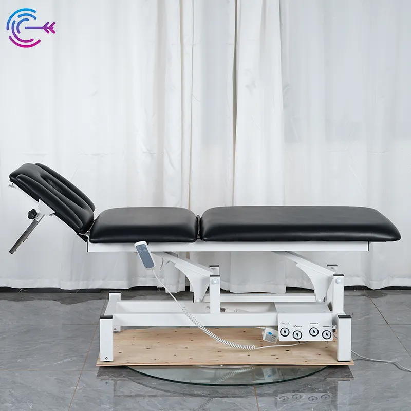 Luxury grey medical beauty salon bed 3 motors electric massage table modern facial cosmetic bed for sale