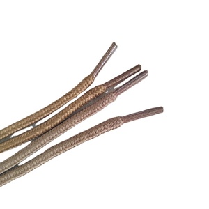 Black <strong>Brown</strong> Round Rope Polyester <strong>Shoelaces</strong> for Boots-5mm Customizable Tips Outdoor &amp; Walking Use - Product Image 6