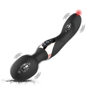 Nouveau Vibromasseur double tête 10 vitesses étanche IPX7 rechargeable par USB silencieux écologique en silicone pour femmes - Product Image 1