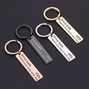 Stainless Steel Key Chain Custom Jewelry Personal Logo Metal Key Chains Men Metal Laser Engravable <b>Keychain</b> Name - Product Image 2