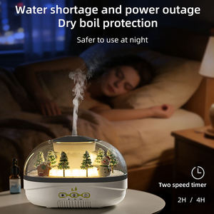 2026 New Rain Water Diffuser 400Ml Snow Scene <b>Micro</b> Landscape Raindrop Humidifier Aroma Diffuser With Night <b>Light</b> Home Use - Product Image 5