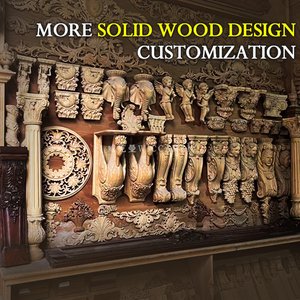 خزائن كتب منحنية على الحائط بالكامل بتصميم فرنسي تقليدي قابلة للتخصيص بالكامل وصديقة للبيئة مصنوعة من الخشب للمنزل والمكتب - Product Image 5