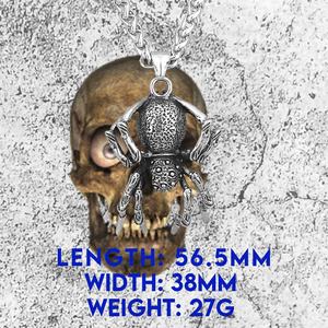 Men's and Women's Gothic Devil Spider Pendant Necklace Casual Street Party Stainless Steel Jewelry for Halloween - Product Image 5