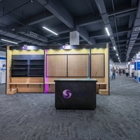 Stand d'exposition personnalisable Izexpo, montage facile, stand modulaire en bois pour salon professionnel avec design 3D personnalisé
