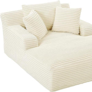 Sofá Modular Moderno de Forma Cuadrada, Relleno de Espuma Blanca Marfil, Mueble Versátil para Sala de Estar, para Adultos, Niños y Ancianos - Product Image 4