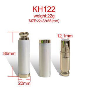 KH122 Lllusory Farbe Lippenstift Tube 12.1 Pearly White Round Leerer Lippenstift Behälter leere Lippen balsam Tube Custom ized Private Label - Product Image 6