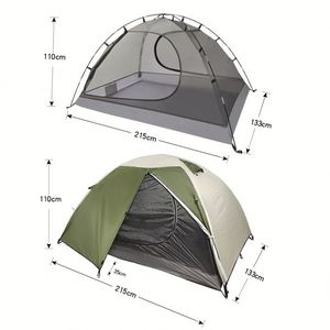 Tente de camping instantanée verte pour l'extérieur, légère, portable, en polyester, pour 2-3 personnes, automatique, pour la randonnée - Product Image 3