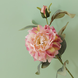Fiore di Peonia Mei Mei 2 Stile Europeo-Americano, Decorazione per la Casa, Fiore da Palazzo, per Fotografia Matrimoniale, Tessitura Cinese Pan - Product Image 3