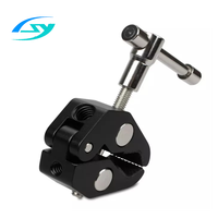 Usine directement téléphone IPAD tablette PC support en alliage d'aluminium griffe de crabe Super pince support de caméra multifonction pour Flash lumière