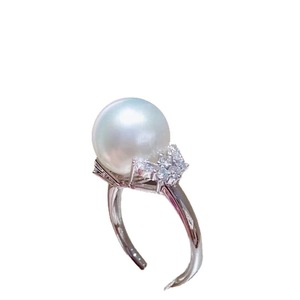 Support vide pour bague en argent S925, accessoires DIY pour perles, support de bague couronne en argent pour perles rondes de 6-8 mm 1691 - Product Image 4