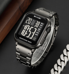 Jam Tangan Skmei Pria Digital Laris Manis Mewah Warna Emas Tahan Air OEM Nama Logo Kustom Merek Jam Tangan Klasik - Product Image 3