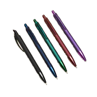 Bolígrafo de plástico metálico de primera calidad con logotipo personalizado grabado con láser, bolígrafo de 1,0mm de ancho de escritura, tinta negra, regalo promocional
