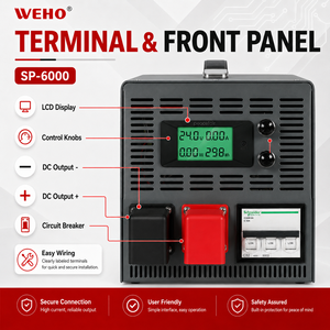 เครื่องชาร์จแบตเตอรี่ SP-6000 6000W พร้อมหน้าจอดิจิตอล PFC 51.2V 117A ปรับกระแสและแรงดันไฟฟ้าได้ สำหรับอุตสาหกรรม ชาร์จไฟ AC DC  รองรับแบตเตอรี่ LiFePo4 - Product Image 3