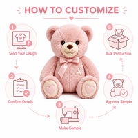 Ours en peluche personnalisé directement de l'usine, en coton PP, avec détails brodés, poupée de personnage rembourrée OEM/ODM pour marques IP originales