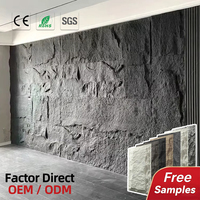 Revestimiento de Pared de Piedra Artificial 3D Moderno, Panel de Poliuretano (PU) Impermeable y Resistente al Fuego para Exteriores
