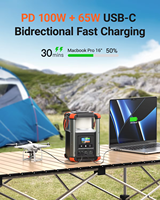 Nouvelle station d'alimentation portable pour PC portable PD100W 65W à charge rapide, batterie au lithium 236,8 Wh 64000 mAh, double port de charge USB-C