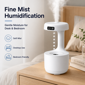 Nuevo <span class=keywords><strong>Humidificador</strong></span> de Agua Antigravedad, <span class=keywords><strong>Humidificador</strong></span> <span class=keywords><strong>Ultrasónico</strong></span> de Vapor Frío, <span class=keywords><strong>Humidificador</strong></span> de Aire con Flujo de Agua Levitante para Mesa de Hogar - Product Image 3