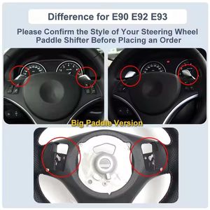 Volante de Coche para <span class=keywords><strong>BMW</strong></span> Serie M3 E90 E92 E93 E91 E81 E82 E87 E88, Volante de Cuero y Fibra de Carbono, Admite Personalización - Product Image 5