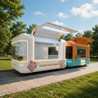 Remorque alimentaire mobile avec cuisinière à gaz 2 brûleurs, friteuse et hotte de ventilation pour service de restauration et conférences