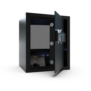 カスタマイズ可能なスチール製指紋認証金庫、電子デジタル＆キーロック付き、ホワイト、オフィス・家庭・ホテル用、盗難防止、高級金庫 - Product Image 2