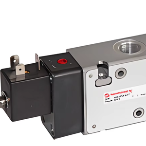 Válvula solenoide en línea serie V62C413A-A213J, G3/8, 3/2, NC, retorno por piloto solenoide/retorno por resorte de aire - Product Image 1