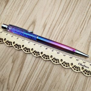 Premium Shimmer Quicksand <b>Glitter</b> Tube Metal Ballpoint <b>Pen</b> Black Blue Ink Silk Screen Logo Wedding Girl Party Favor - Product Image 5