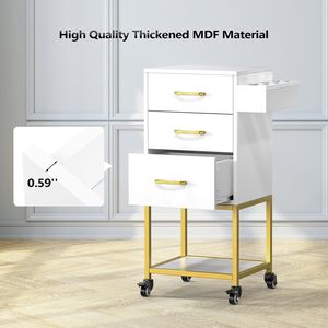 Carrello da Lavoro Moderno di Design in Legno per Salone da Parrucchiere e Barbiere - Product Image 5