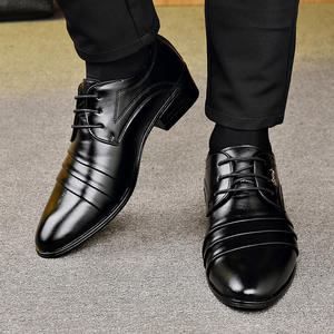 Nouvelles chaussures habillées décontractées en cuir imperméables et respirantes à lacets pour hommes, tendance et très vendues, pour mariage, fête, grande taille, luxueuses - Product Image 4