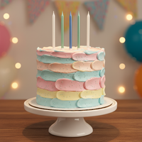 Bougies en forme de macaron colorées (5 pièces) - Cire de paraffine non parfumée pour fêtes, mariages et décoration intérieure
