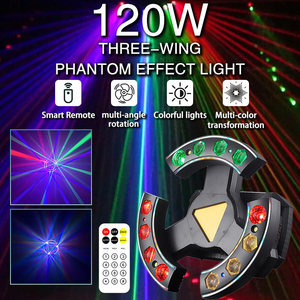 120W LED 빔 라이트 <span class=keywords><strong>DJ</strong></span> 클럽 조명 무빙 헤드 조명, 리모컨 DMX512 사운드 활성화 기능 포함, 이벤트 바 쇼용 | YSH - Product Image 1