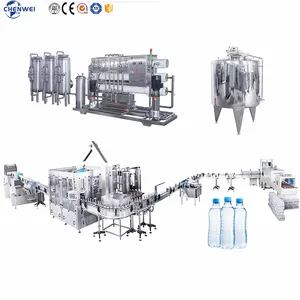Complete Full Automatic 3 In 1 Plastic Bottle Pure Mineral Water Production Machine
